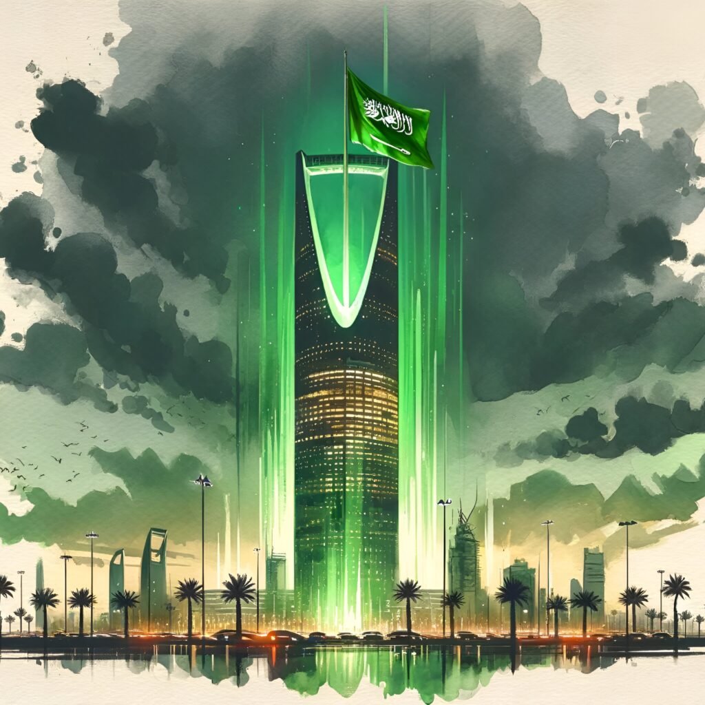 saudi-arabia-flag-day-background-design-watercolor-style